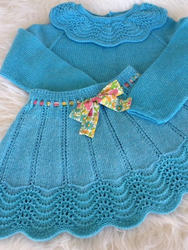 Barnigjen strikkeoppskrift kragejumper Mona