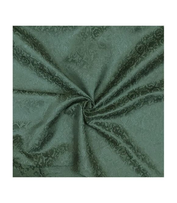 Hovedbilde Bomullsbrokade mørk grønn