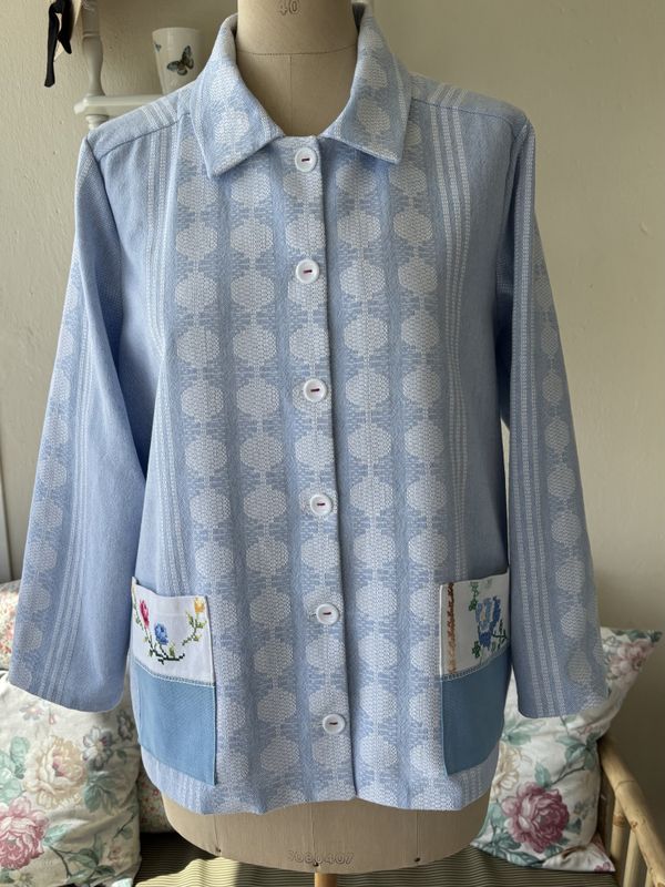 X SOLGT Skjortejakke Blå Hardangersøm 