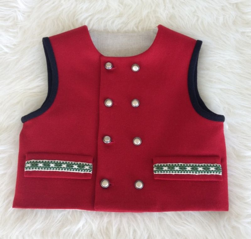 Mønster festdraktvest Tormod